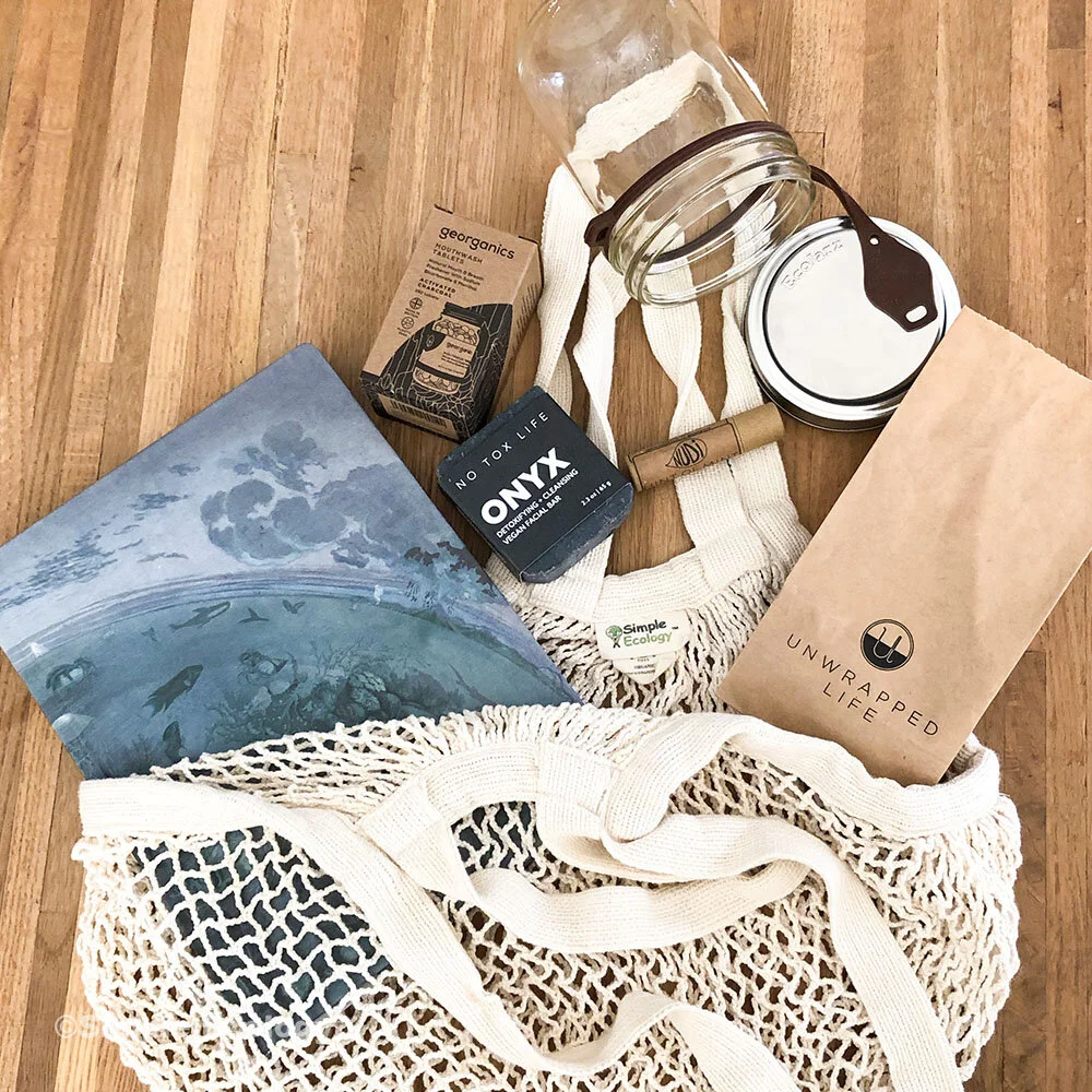 エコバッグ GREEN STUFF Simple shopper bag 62 pleated pleated navy S Organic Cotton Reusable Market & Beach String Bag — Simple